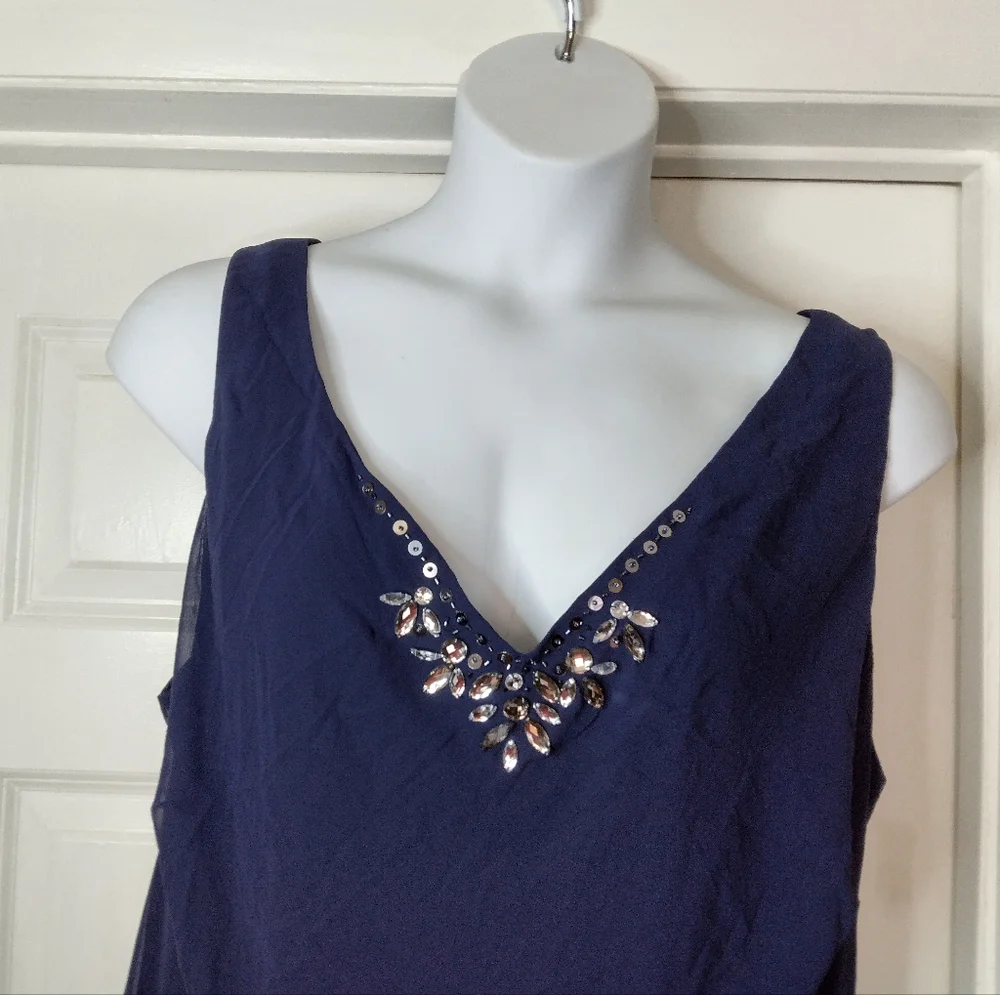 New Catherines Embellished V-Neck Dress Plus Size 26W - Picture 3 of 11